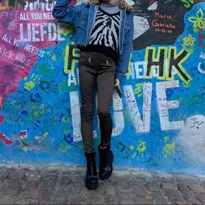 PLAID CHECKERED GINGHAM STYLE PANTS from terranova